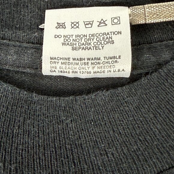 Vintage 90s Brickhouse Blues Band Black Graphic T-Shirt M Fruit Of The Loom - Picture 4 of 7